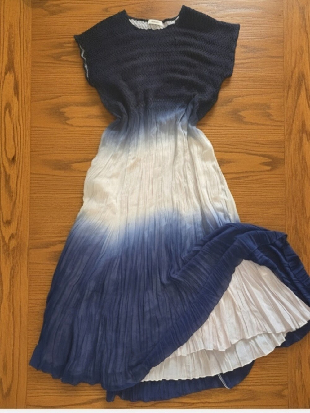 XL-Stunning Windsmoor Tiered Ombré Crinkle Maxi Dress Super Lightweight